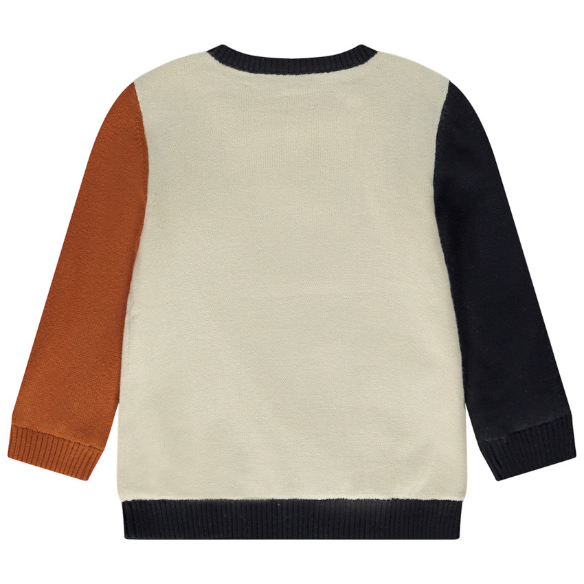 Pull effet color block print ours pour bébé garçon 