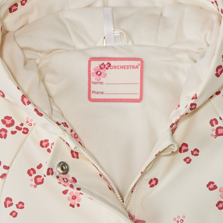 Gummed parka met sherpa voering en bloemenprint voor meisjes baby 