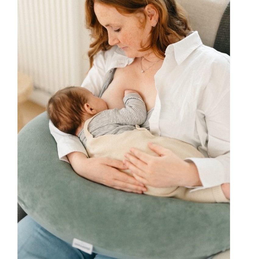 Housse de coussin d'allaitement Buddy corduroy green 