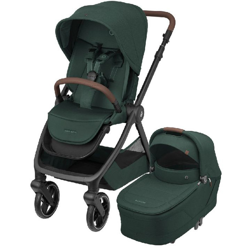 Kinderwagen + draagmand Oxford Plus Twillic Green 