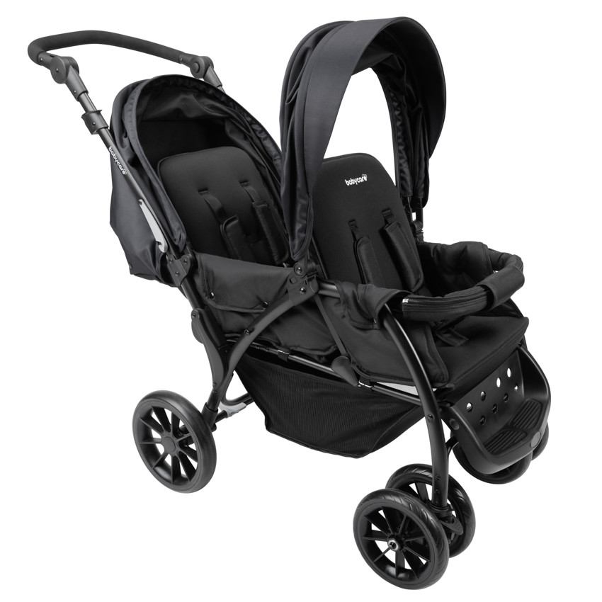 Poussette double pour enfants d'âge rapproché noir 