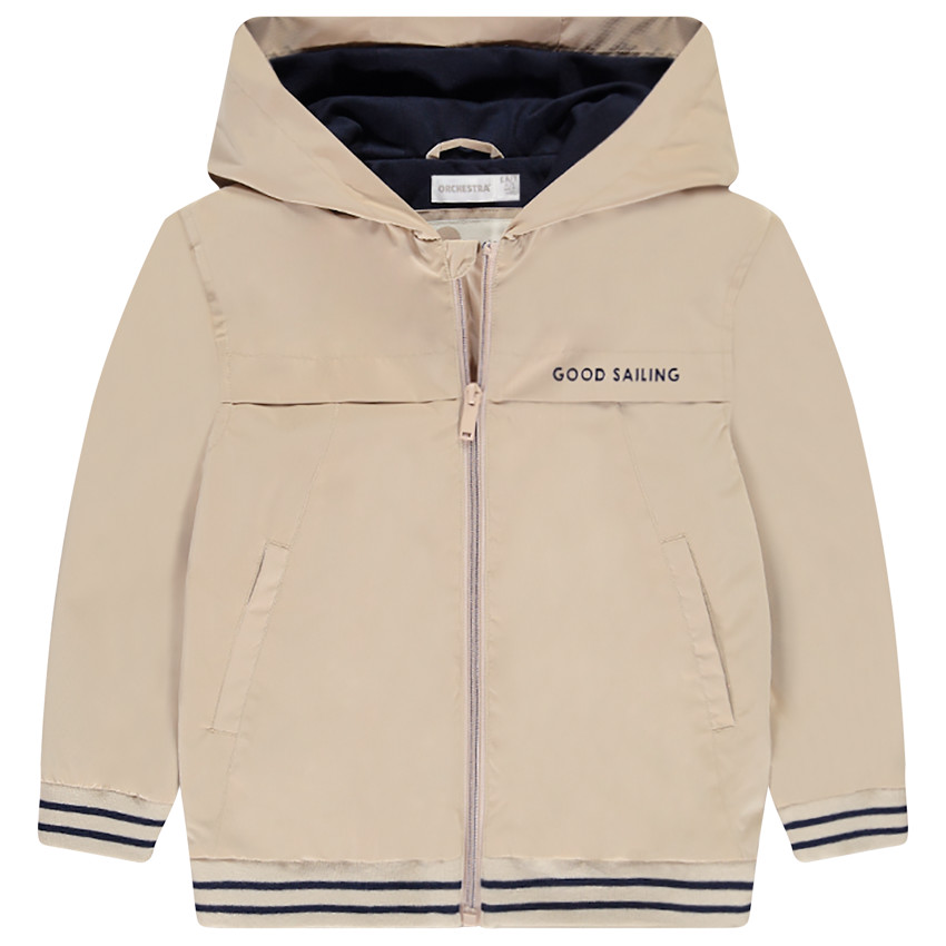 Windjack in ripstop met voering voor jongen 