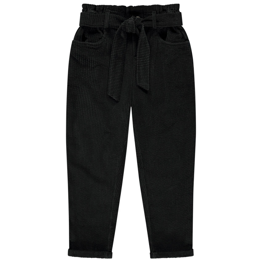 Pantalon slim en velours avec ceinture à nouer pour fille  