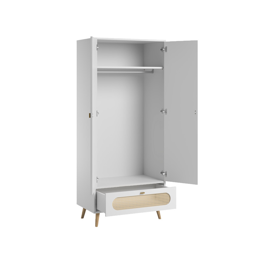 Armoire 2 portes - Canne Blanc 