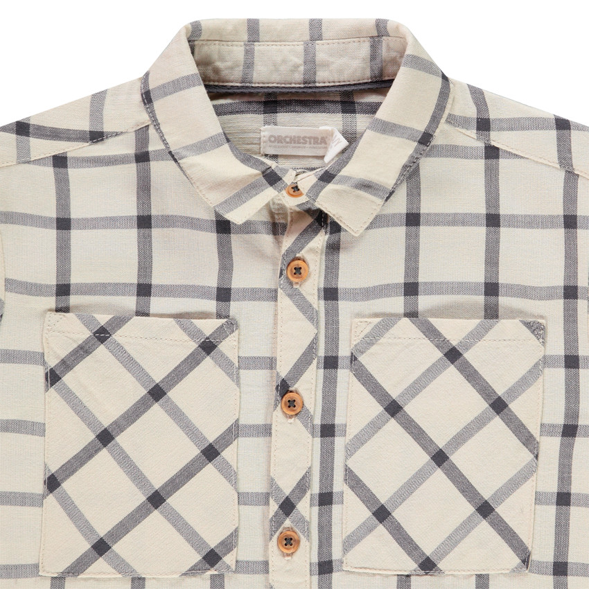 Hemd met lange mouwen en ruiten voor jongens 