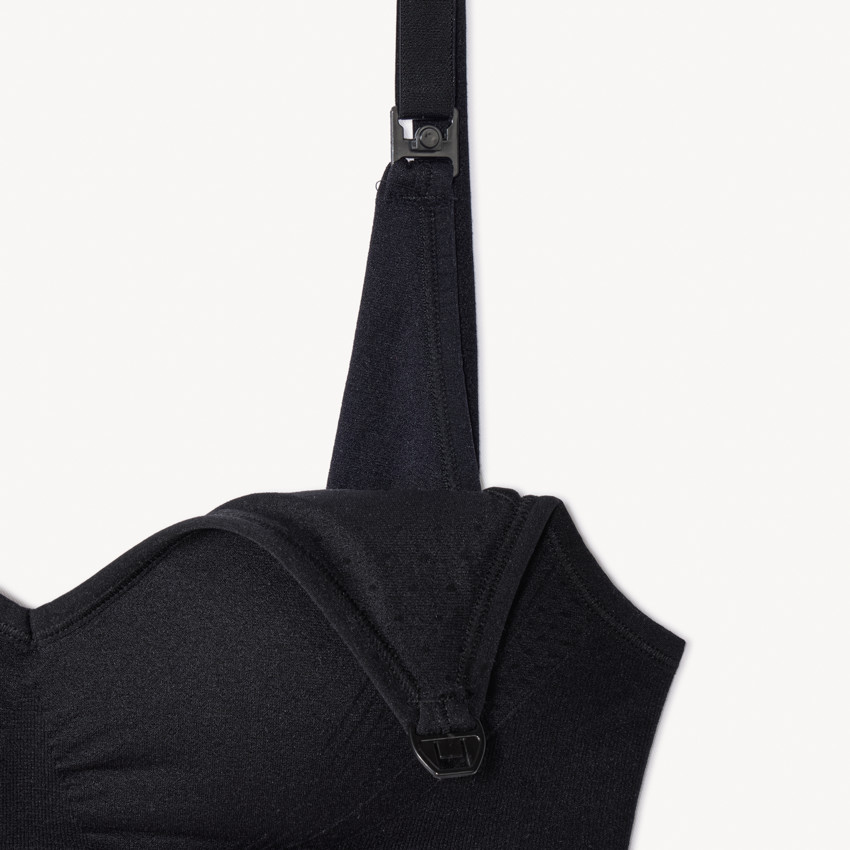 Brassière d'allaitement sans coutures et réglable unie 