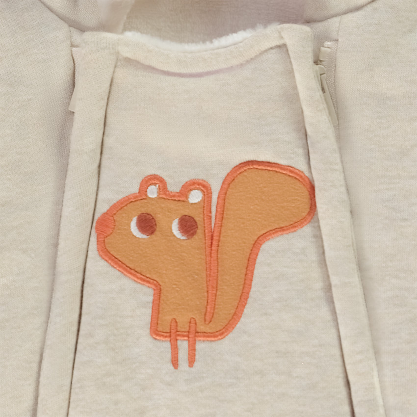 Combi-pilote patch écureuil pour bébé garçon avec finitions différentes selon l'âge 