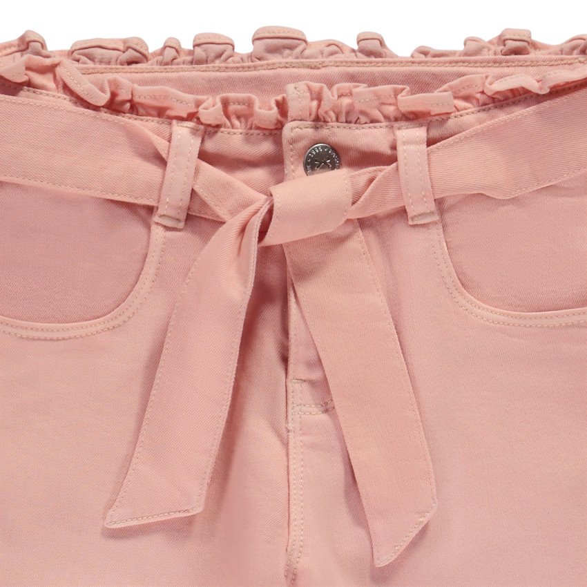 Jeans paperbag met ceintuur voor meisjes 