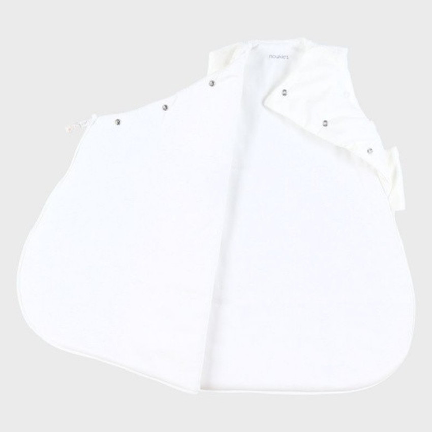 Gigoteuse veloudoux 50cm sans manches Brodée Ecru 