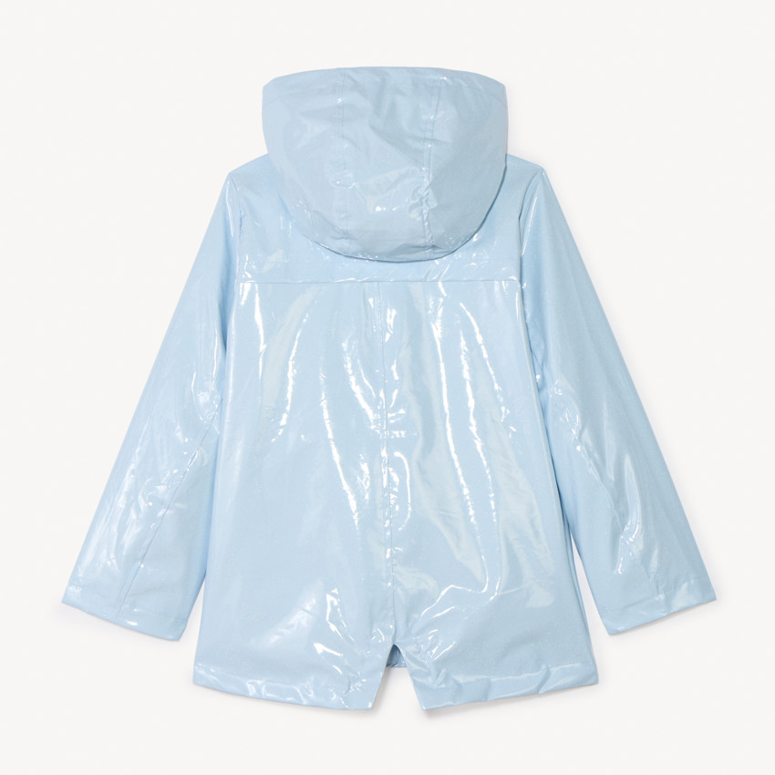 Iridescente parka met capuchon voor meisjes 