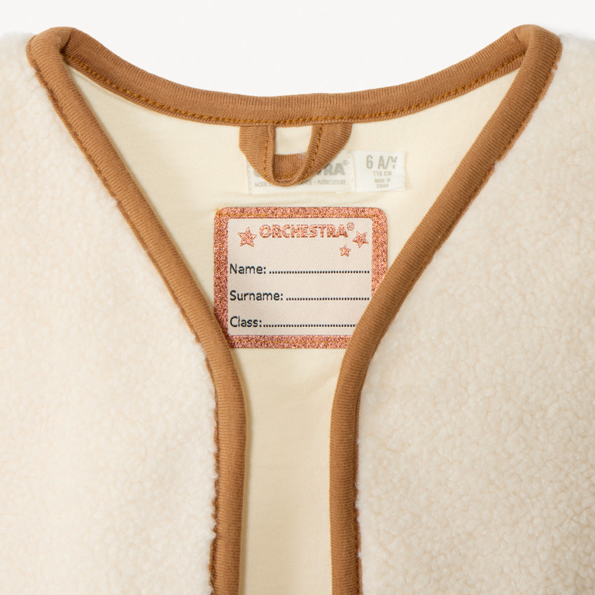 Gilet sans manches en sherpa moutonné pour fille 