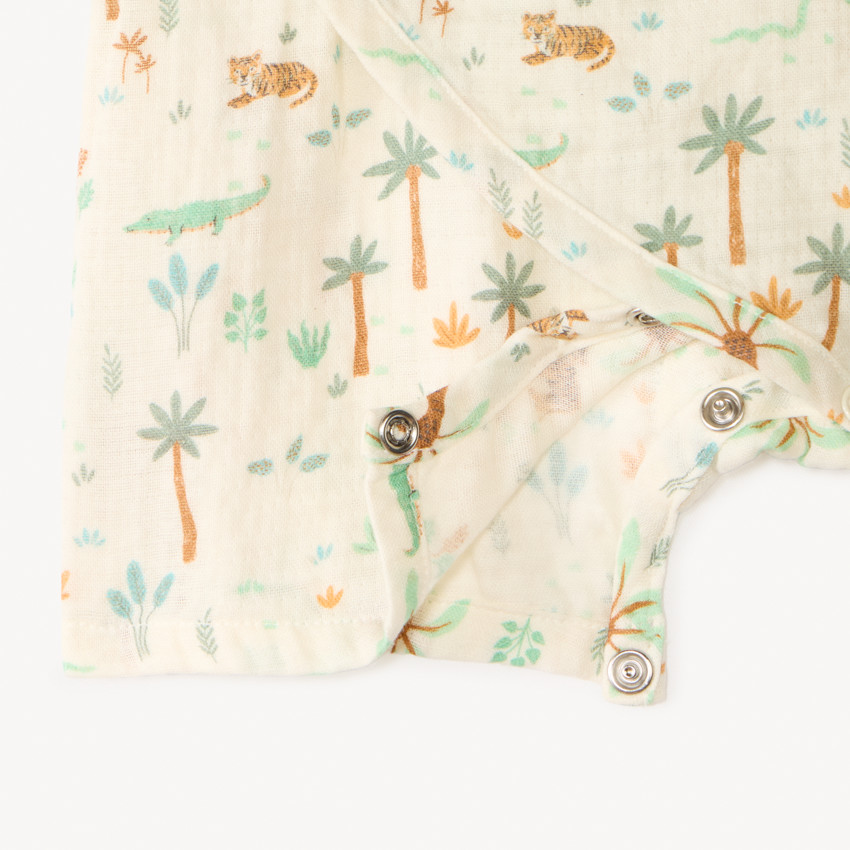 Korte kimono-opening jumpsuit voor babyjongen 