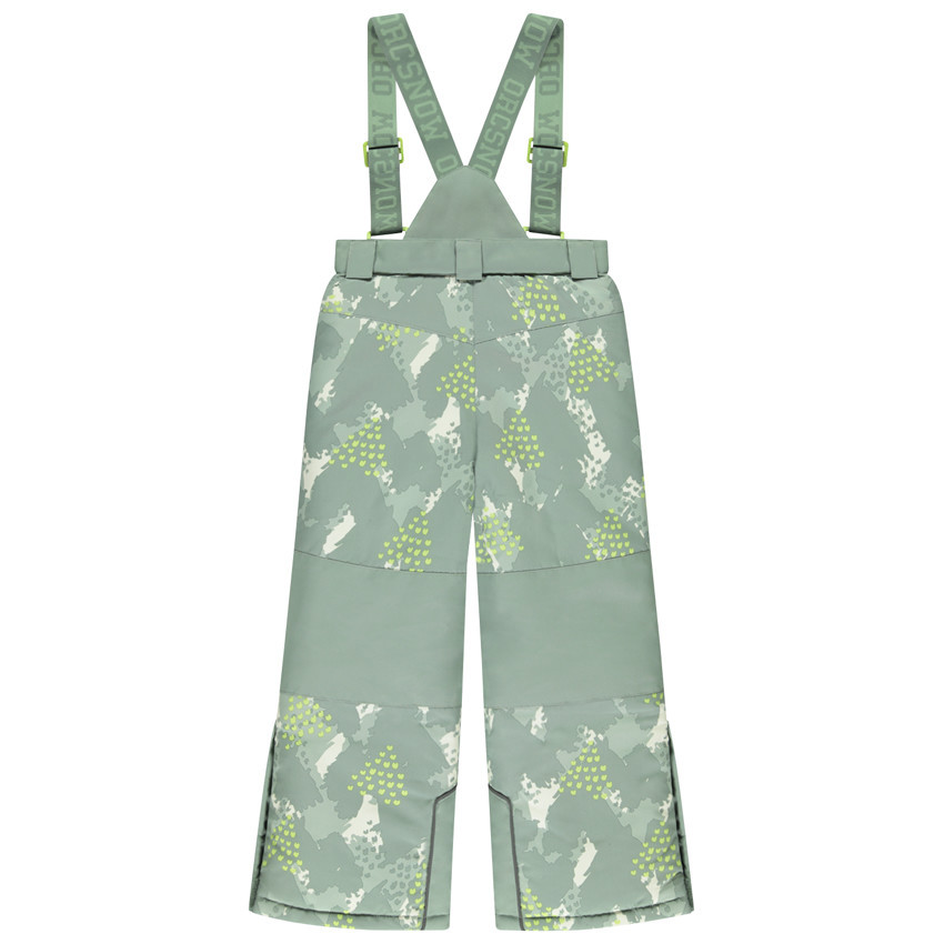 Pantalon de ski imprimé à bretelles amovibles pour garçon 
