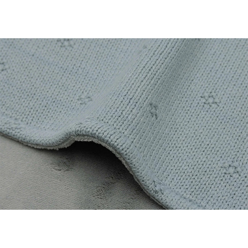 Couverture Cosy Knit 100x150cm Sea Green/Velvet 
