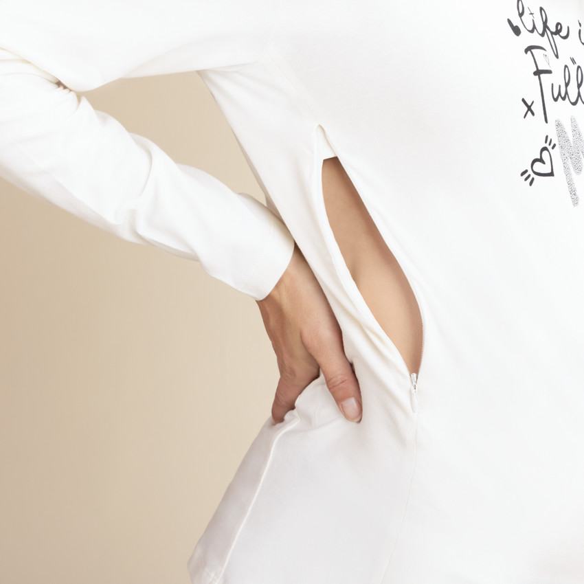 T-shirt d'allaitement en jersey print fantaisie 