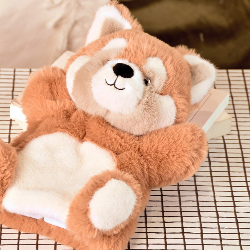 Doudou Marionnette Podcolle 24CM Panda Roux 