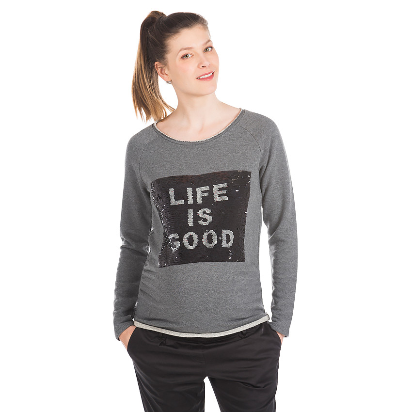 Sweatshirt in fleece voor zwangerschap bericht met pailletten magische 