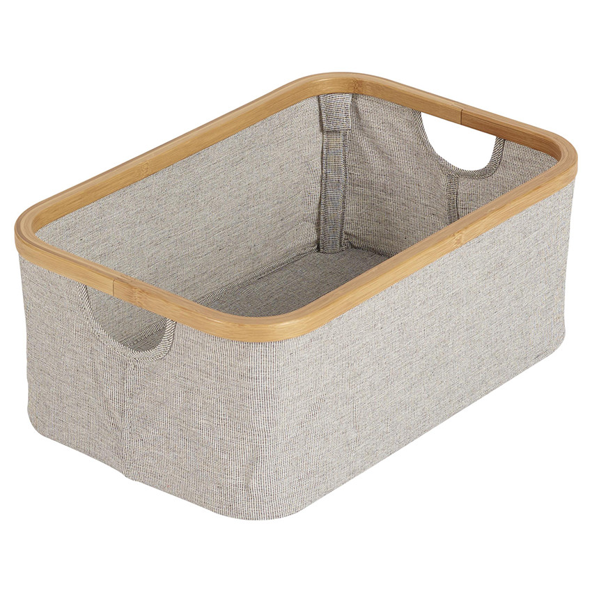 Panier de rangement pour table à langer Gris/Naturel 