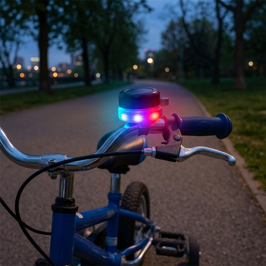 Sonnette de vélo lumineuse BellBrightz Bleue 