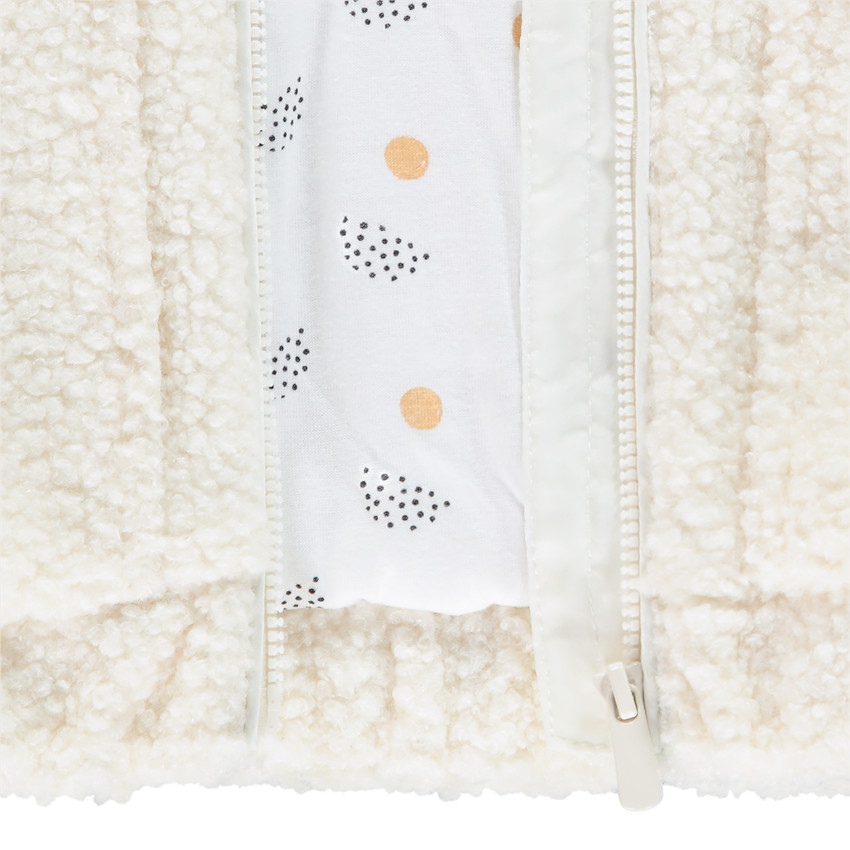 Gilet sans manches à capuche en sherpa pour enfant fille 