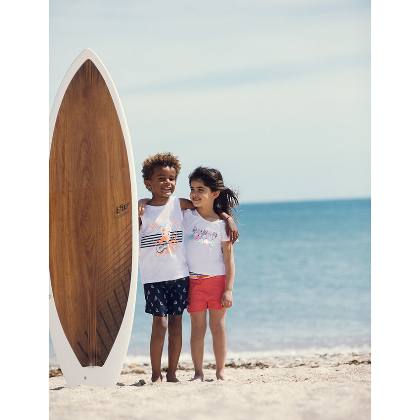 Short de bain imprimé bateaux pour enfant garçon 