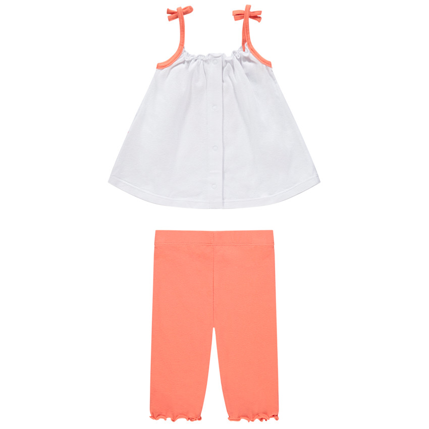 Tunika met aardbeienpatroon en korte legging 