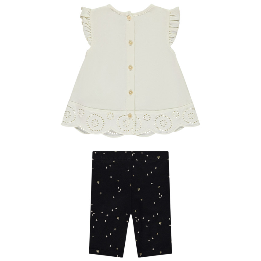 Set 2-delig eenhoorn met glinsterende details voor baby meisje 