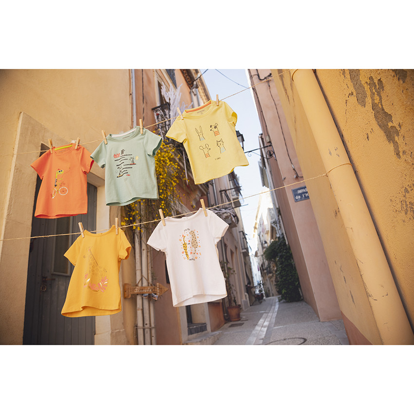 T-shirt korte mouwen print dieren voor baby jongen 