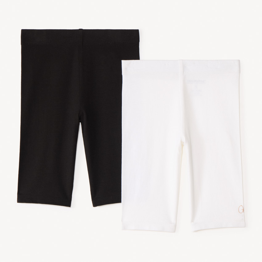 Lot de 2 cyclistes unis en coton pour fille 