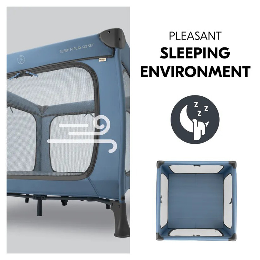 Park-reisbed + Matras Sleep N Play SQ Dark Blue 