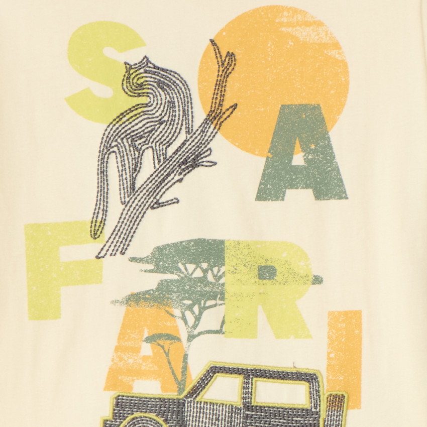 T-shirt manches courtes motifs safari garçon 