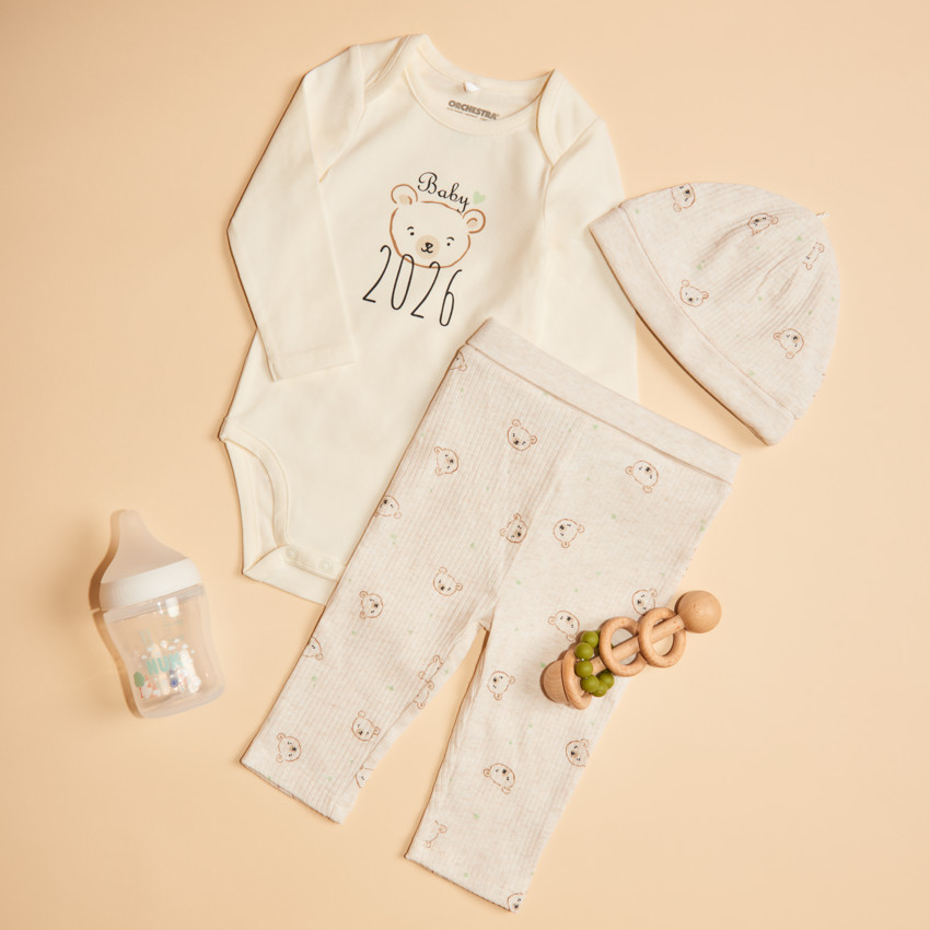 Set de naissance 3 pièces Baby 2026 pour bébé 