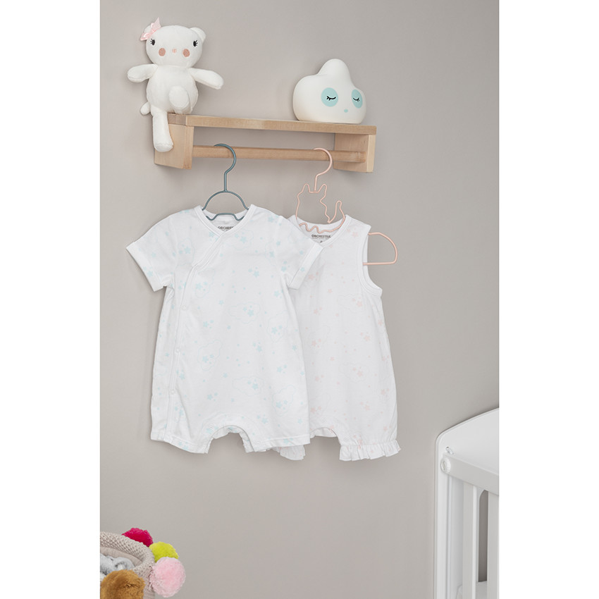 Combinaison courte en coton imprimée étoiles  