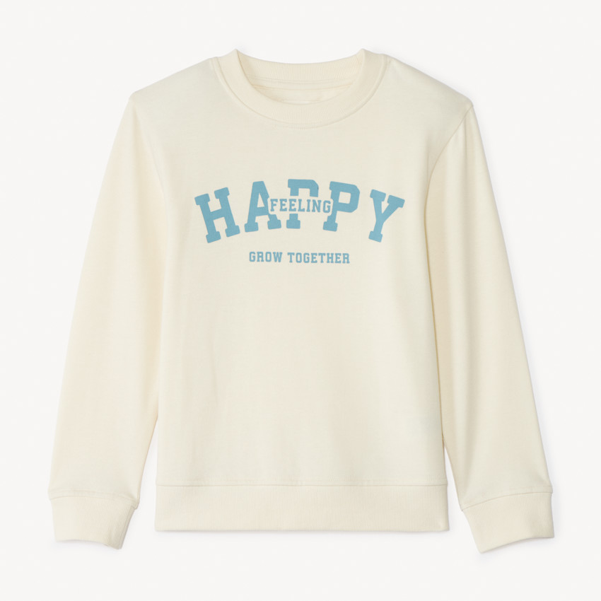 Fleece sweatshirt met print voor jongens 