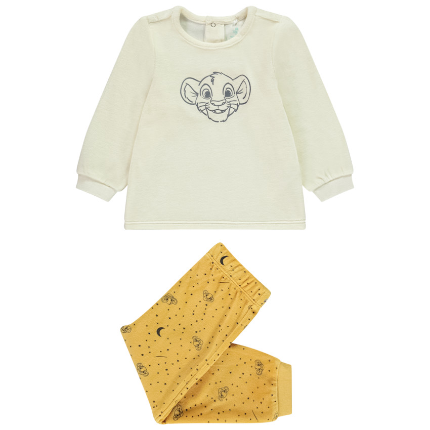 Pyjama 2 pièces en velours Simba Le Roi Lion Disney pour bébé garçon  