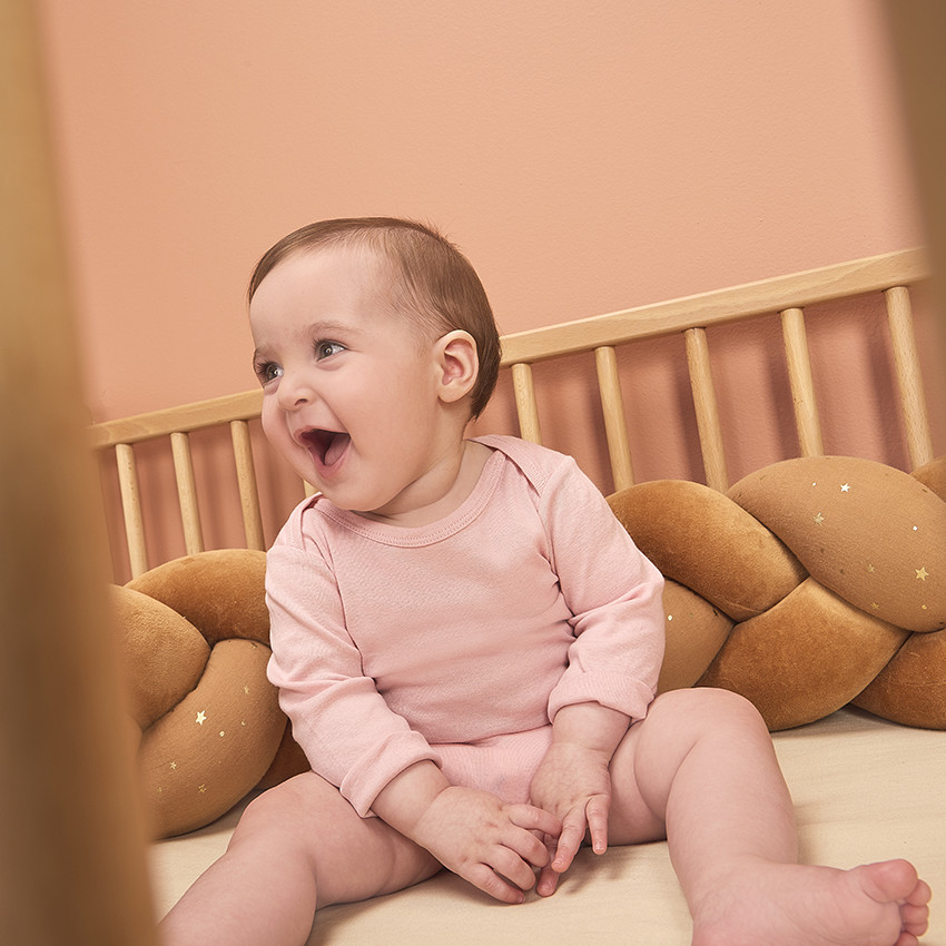 Lot de 5 bodies manches longues unis pour bébé fille 