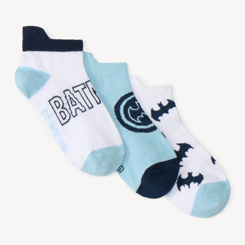 Lot de 3 paires de chaussettes courtes Batman Warner pour garçon 