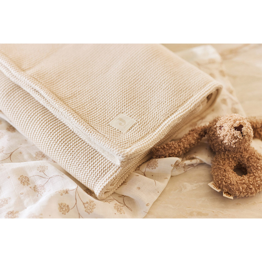 Couverture berceau 75x100cm Basic Knit Oatmeal/Velvet TOG 2.0 