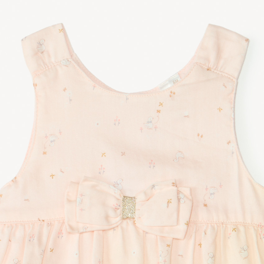 Korte 2-in-1 jumpsuit met fantasieprint voor meisjesbaby's 