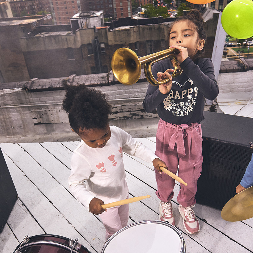 Lange mouwen T-shirt met fantasieprint voor meisjes 