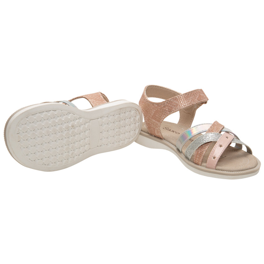 Sandalen met fantasiebandjes en een vleugje pailletten voor meisjes 