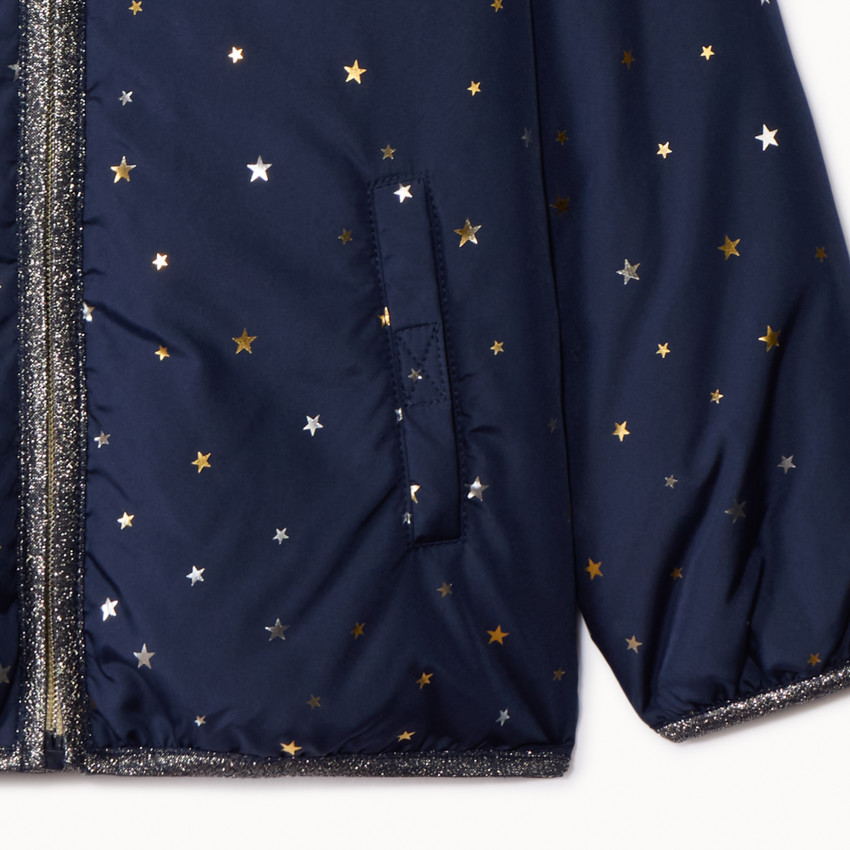 Coupe-vent rembourré imprimé étoiles pour fille 