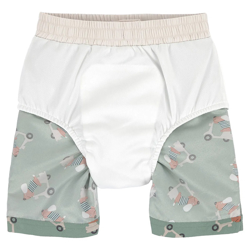 Short de bain T98 (25 à 36 mois) Scooter/Dog Green 