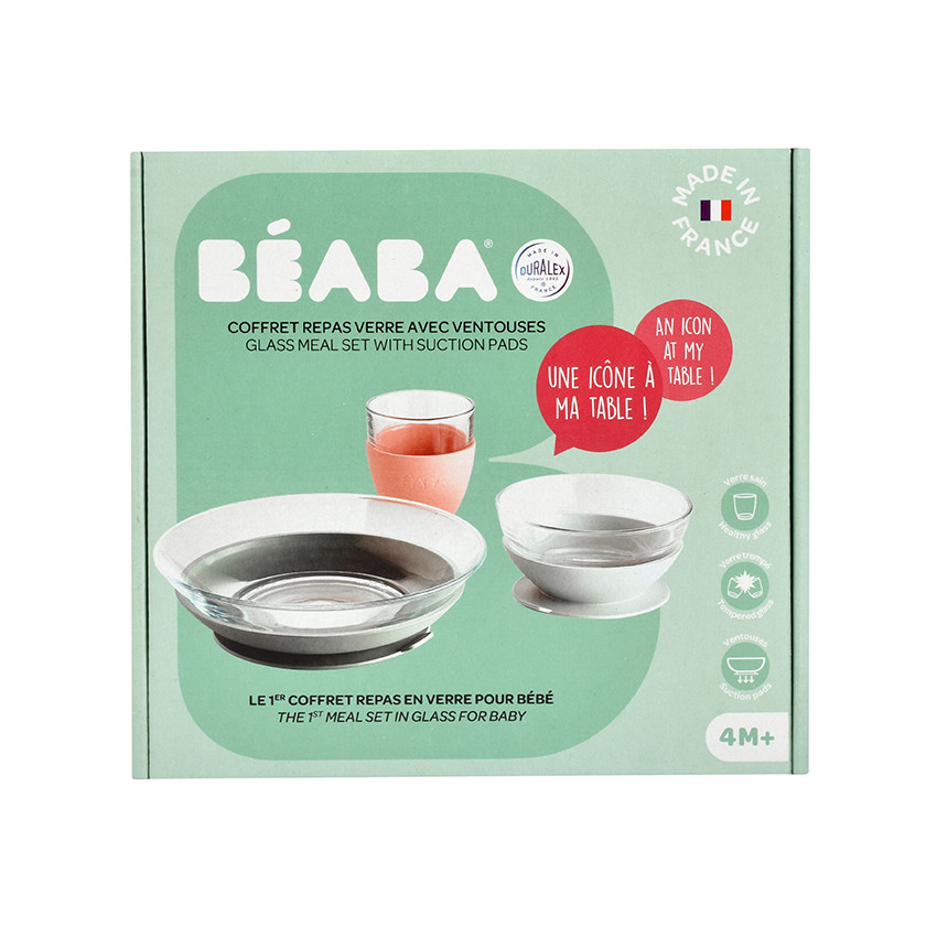 Coffret repas en verre 3 pièces - Eucalyptus 