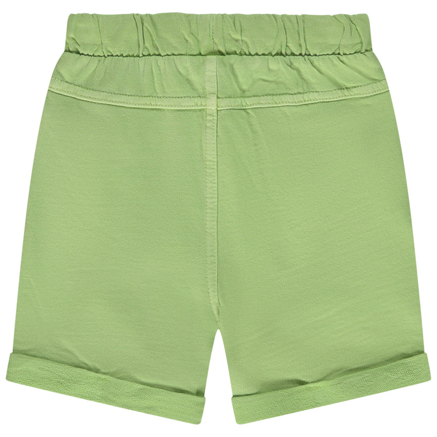 Bermuda in effen fleece voor baby jongen 