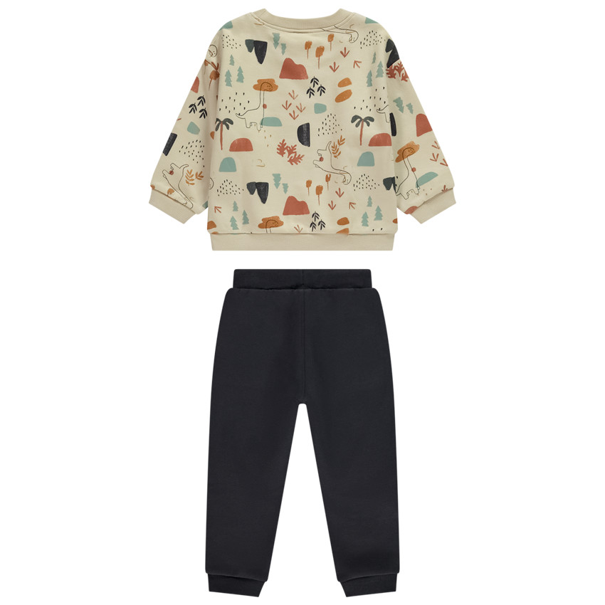 Jogging set met fleece en dinosaurussen voor baby jongens 