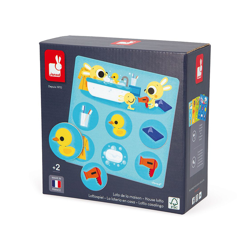 Loto de la maison avec 24 jetons 
