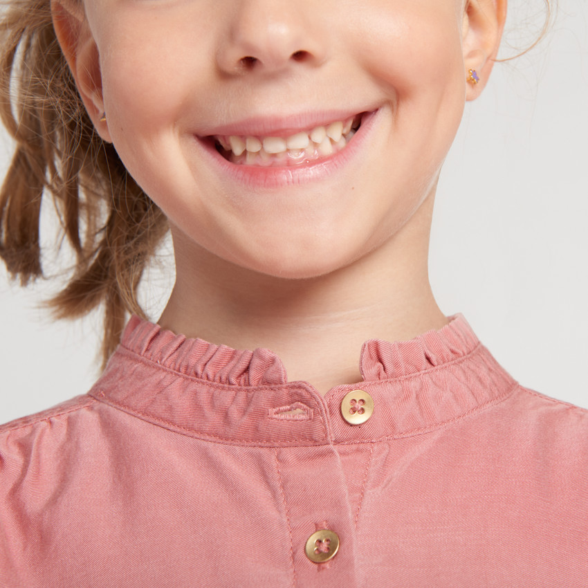 Lange mouwen chemise jurk met gevlochten ceintuur voor meisjes 