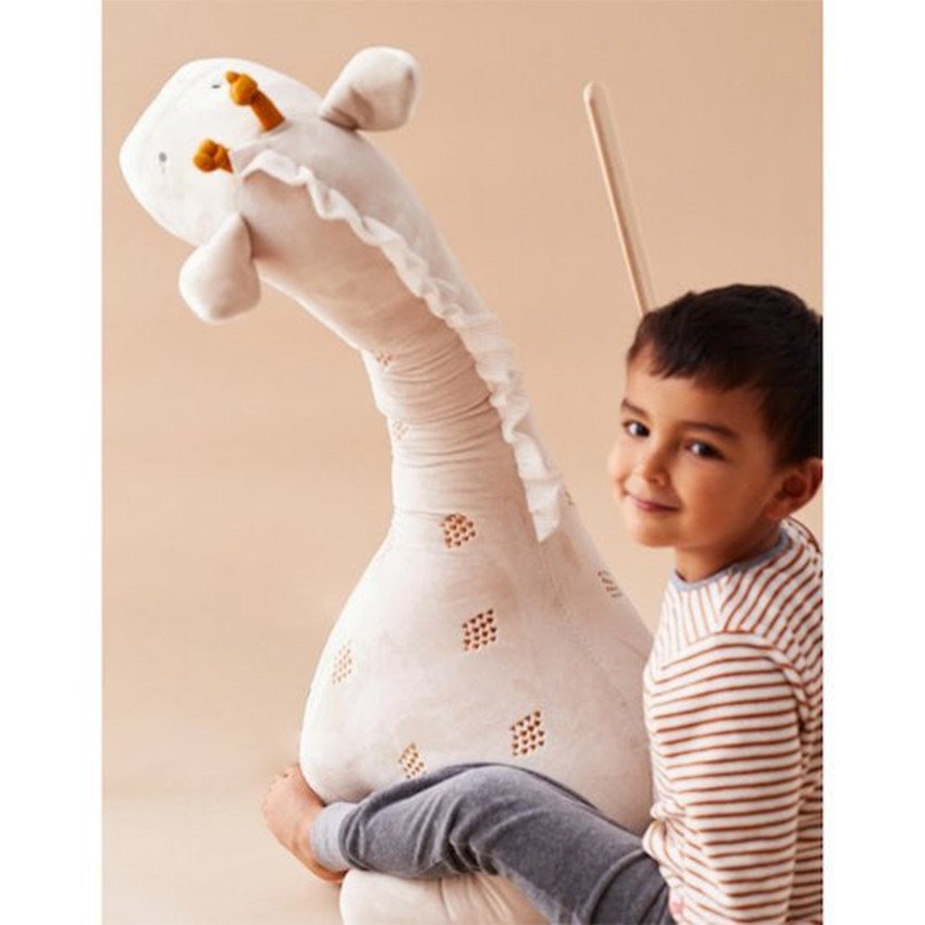 Peluche Tiga Extra Large 120cm veloudoux Beige Tiga Stegi Ops 