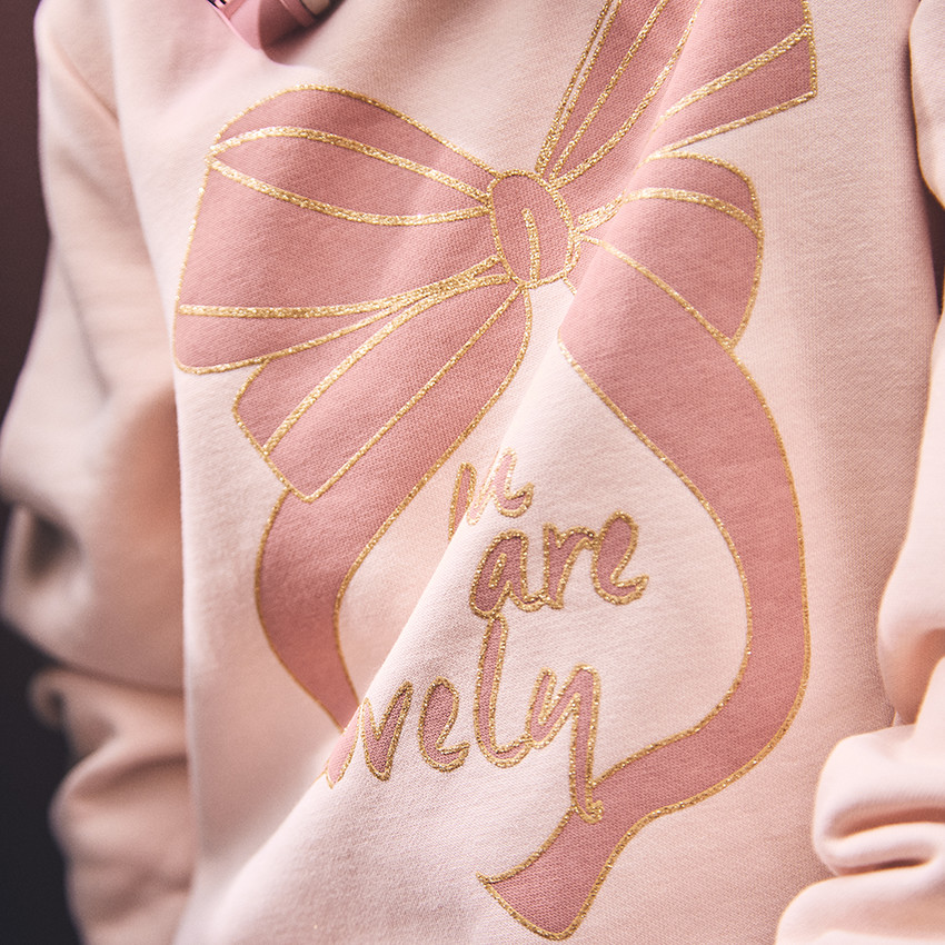 Sweatshirt met glinsterend fantasieprint voor meisjes 